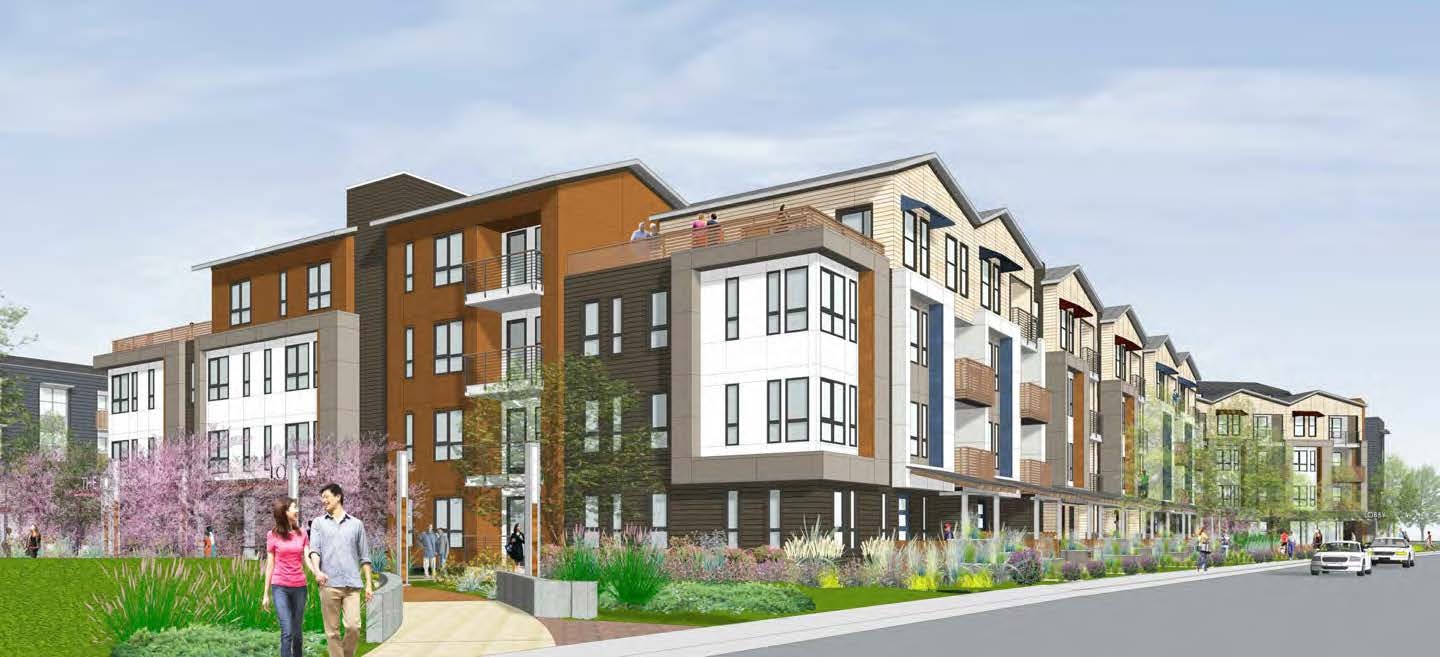 777 Middlefield residential development street-level rendering